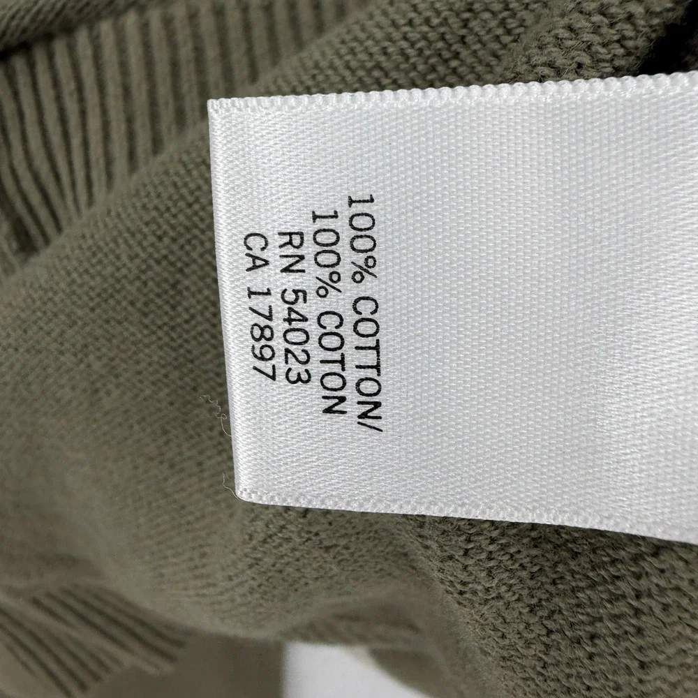 Banana Republic Sweater Mens Medium Olive‎ Green Argyle V Neck Pullover Preppy